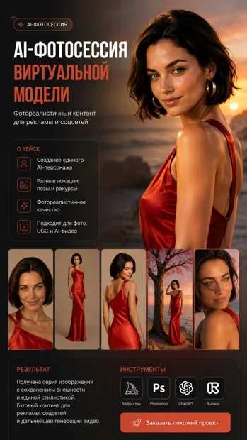 AI-фотосессия виртуальной модели