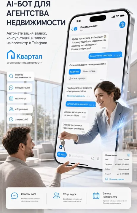 AI-бот для агентства недвижимости «Квартал»
